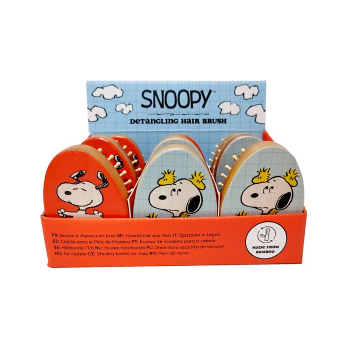 Brosse à Cheveux en Bambou - Snoopy & Woodstock 