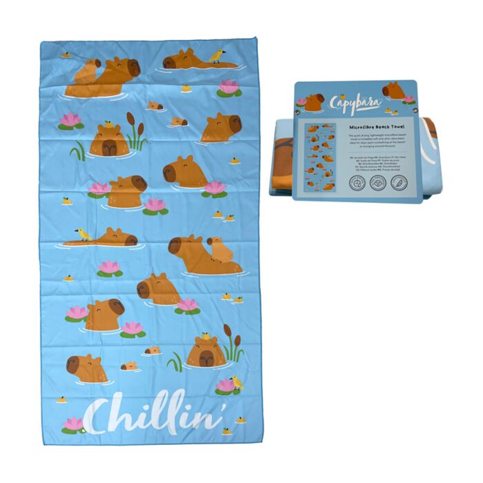 Serviette de Plage en Microfibre - Capybara 