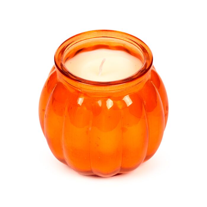 Bougie cire de Soja dans pot en Verre Citrouille Epicée - Récolte d'Automne