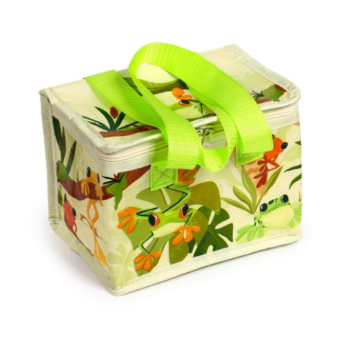 Sac Repas Isotherme en Plastique Recyclé RPET - Tropical Frogs Grenouilles Tropicales