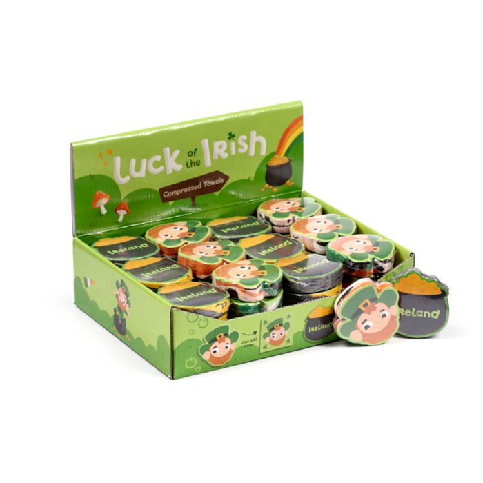 Serviette de Voyage Compressée - Leprechaun Chance Irlandaise 