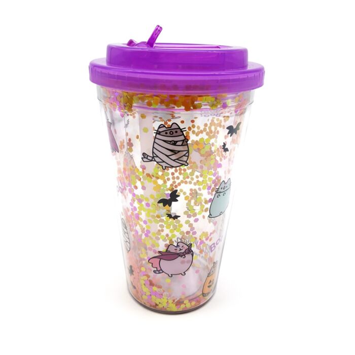 Gobelet Double-Paroi incassable avec paille - Pusheen le Chat Halloween 
