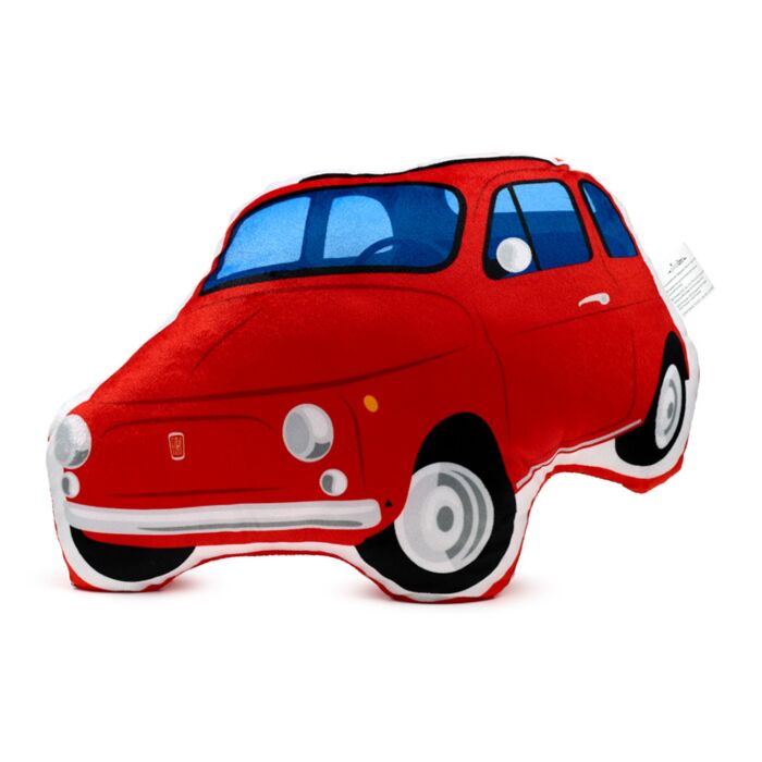 Coussin Peluché Fiat 500 Rouge 
