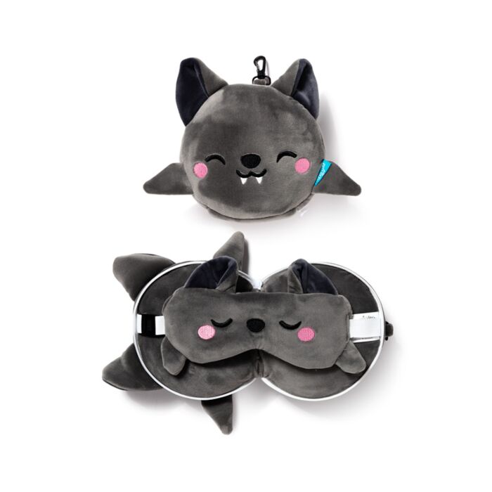 Relaxeazzz Dexter la Chauve-souris Coussin de voyage 2 en 1 