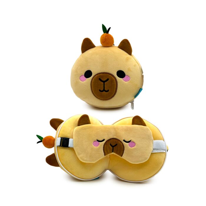 Relaxeazzz Duke le Capybara Coussin de voyage 2 en 1