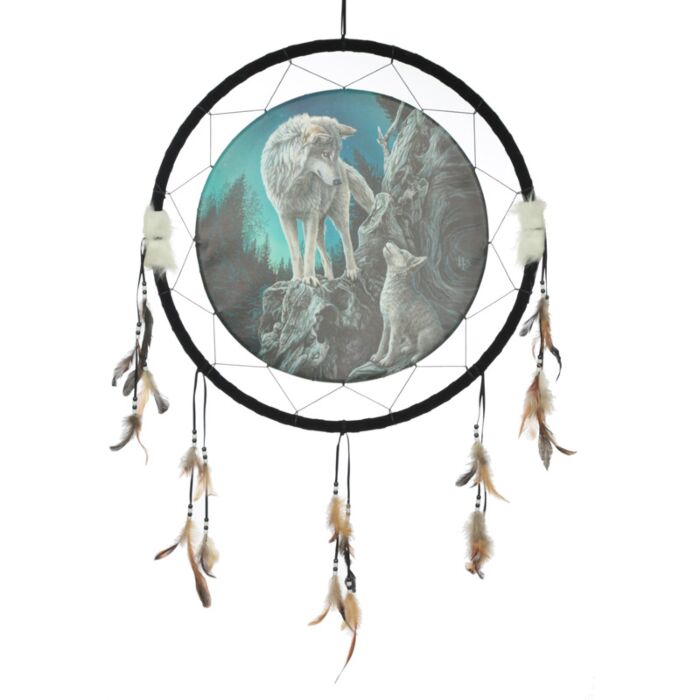 Attrape-rêve Lisa Parker 60cm Loup Chef de Meute