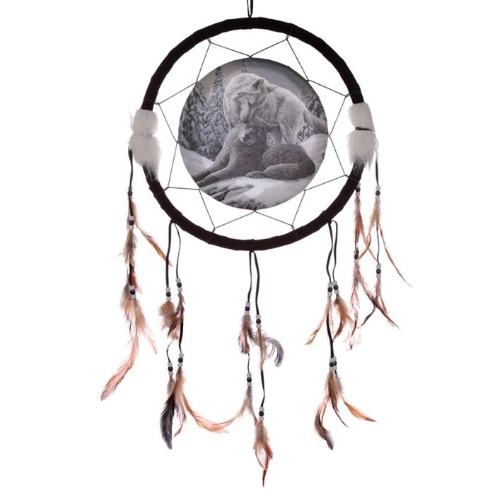 Attrape-rêves Lisa Parker - Amour des Loups 33cm