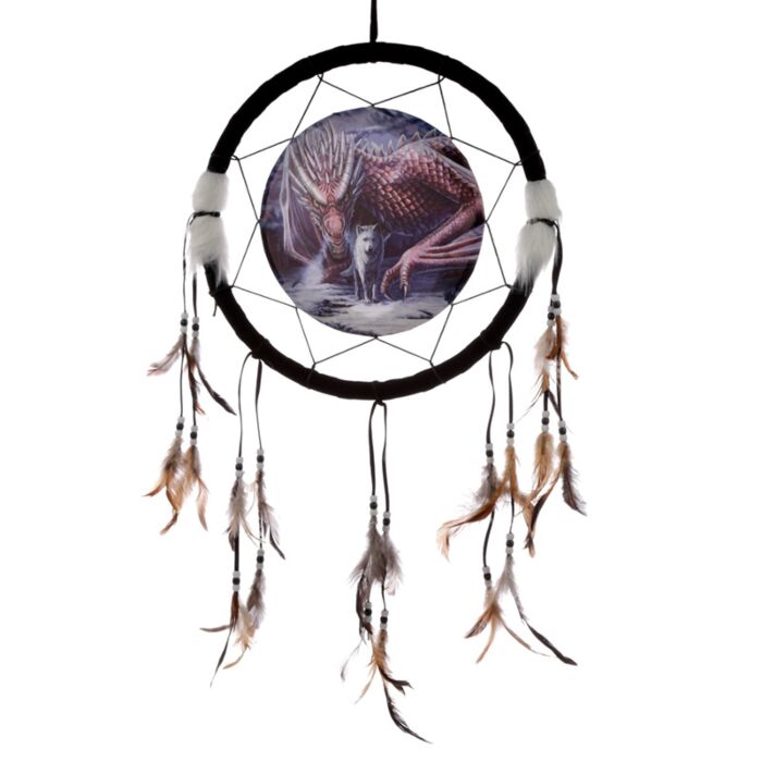 Attrape-rêves Lisa Parker - Alliance Dragon & Loup 33cm