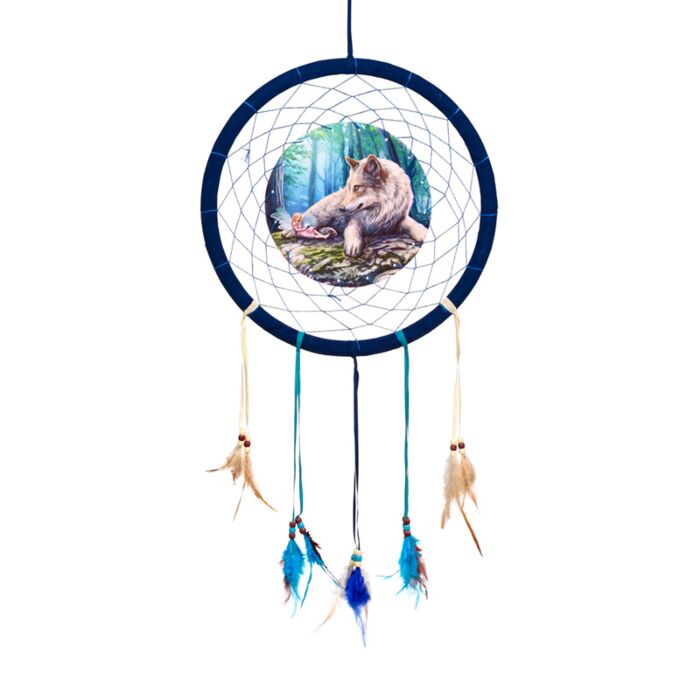 Attrape-rêves Lisa Parker Loup & Fée 33cm