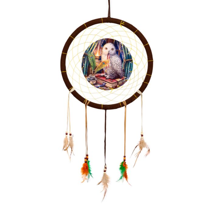Attrape-rêves Lisa Parker Hibou Gardien des Invocations 33cm