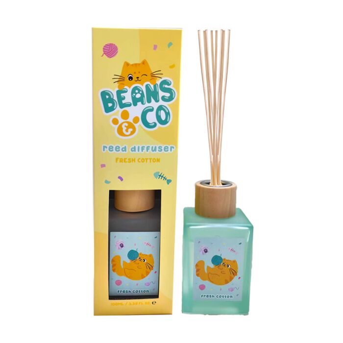 Diffuseur par capilarité 100ml - Coton Frais Beans & Co Chats 