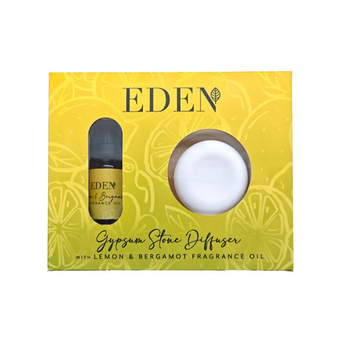 Ensemble Diffuseur en Pierre de Gypse et huile parfumée - Citron & Bergamote 