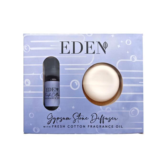 Ensemble Diffuseur en Pierre de Gypse et huile parfumée - Coton Frais