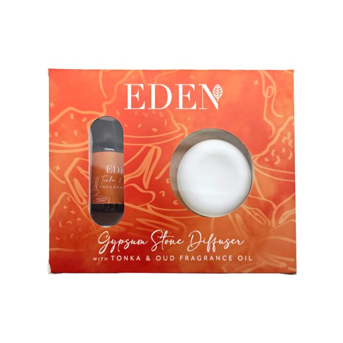Ensemble Diffuseur en Pierre de Gypse et huile parfumée - Tonka & Bois de Oud 