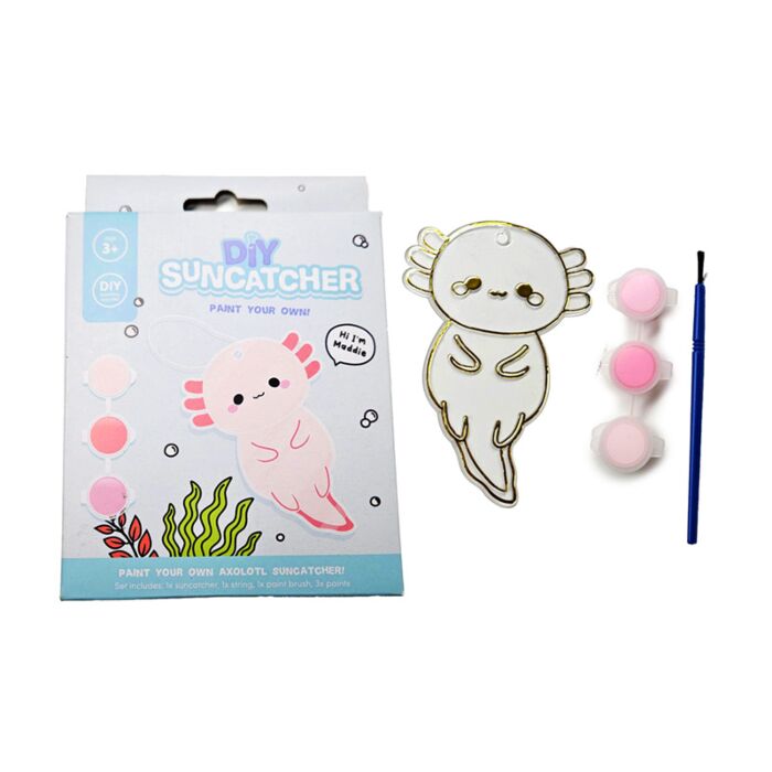 Capteur de Soleil DIY à peindre - Adoramals Maddie l'Axolotl 