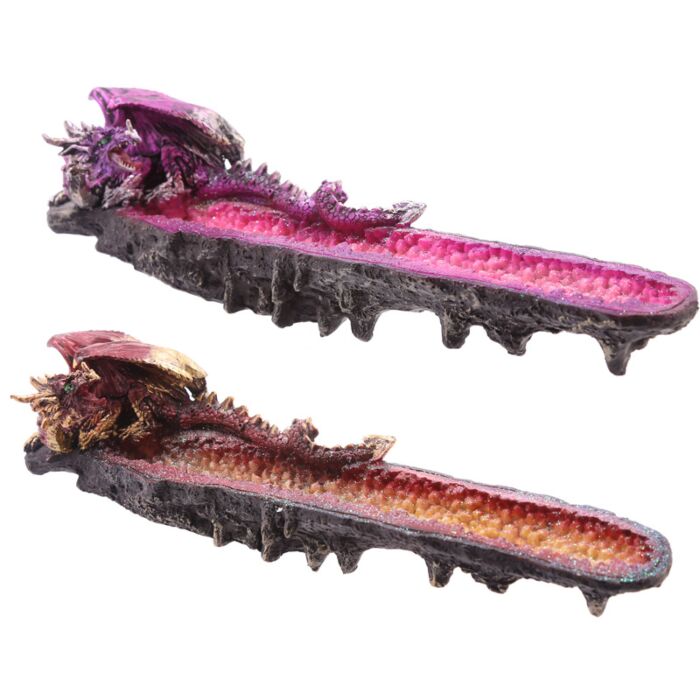 Porte-encens Attrape-cendres Dragon & Géode