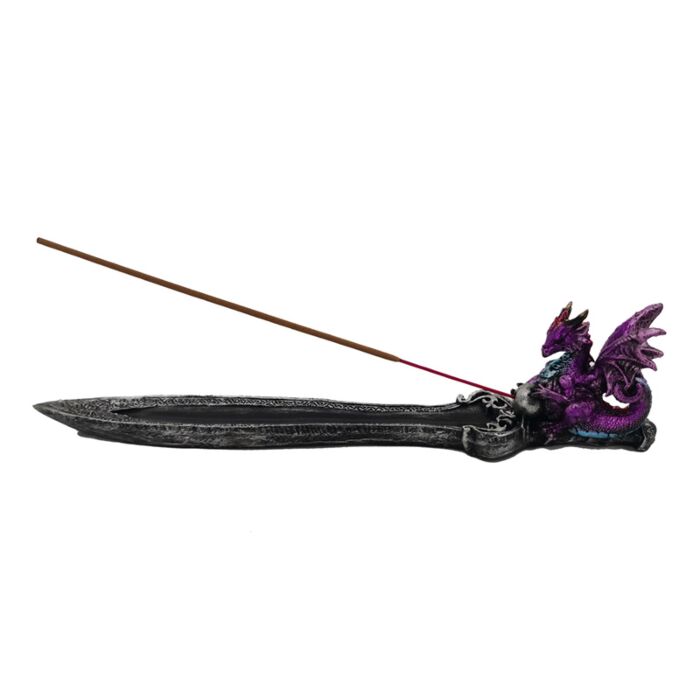 Porte-encens Attrape-cendre Mini Dragon améthyste - Dark Legends 