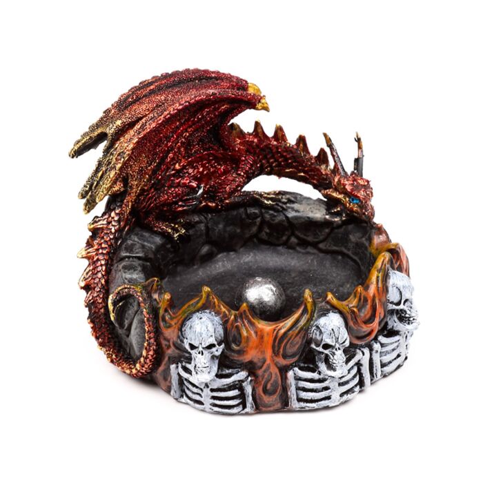Brûleur d'Encens Attrape-cendre pour Bâtons & Cônes Dragon Cercle de Feu - Dark Legends 