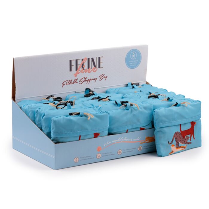 Sac Shopping Pliable et réutilisable Feline Fine Chats
