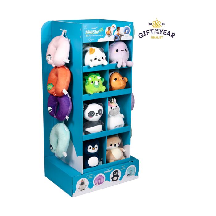 Présentoir Display 8 Compartiments pour les Peluches Swapseazzz 2 en 1 