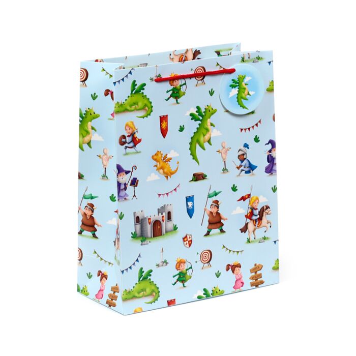 Sac Cadeau - Chevaliers & Dragons (Grand)