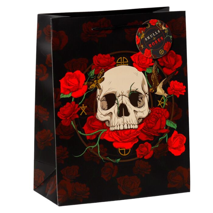 Sac Cadeau Skulls and Roses - Crânes & Roses Rouges (Grand)