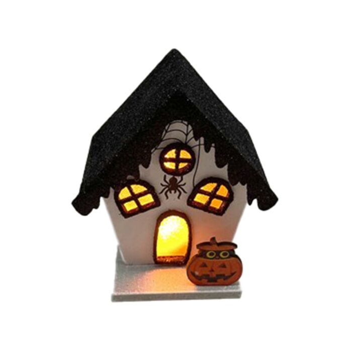 Maison d'Halloween à LED - Citrouille Effrayante & Araignée 