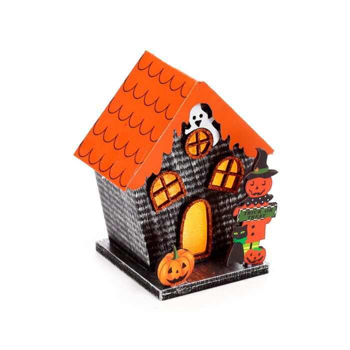 Maison d'Halloween à LED - Citrouille Effrayante 