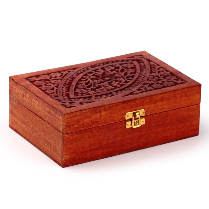 Coffret à huiles essentielles en Bois de Manguier ( 24 flacons ) d1