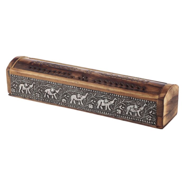 Porte-encens Attrape-cendre Bois de Manguier - Eléphant