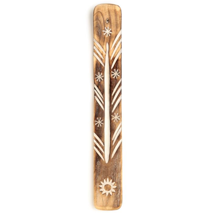 Porte-encens Attrape-cendres Bois de Manguier - Soleil