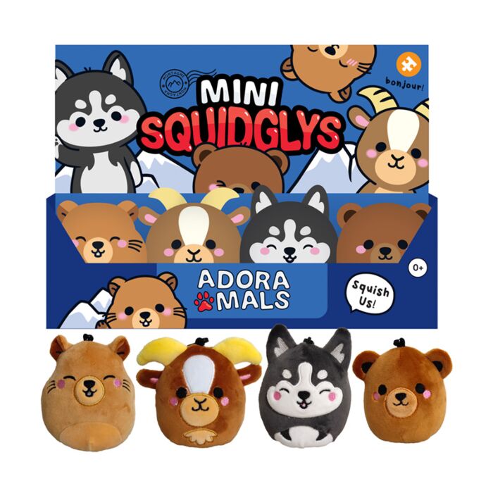 Porte-clés peluché Mini Squidglys - Adoramals Montagne
