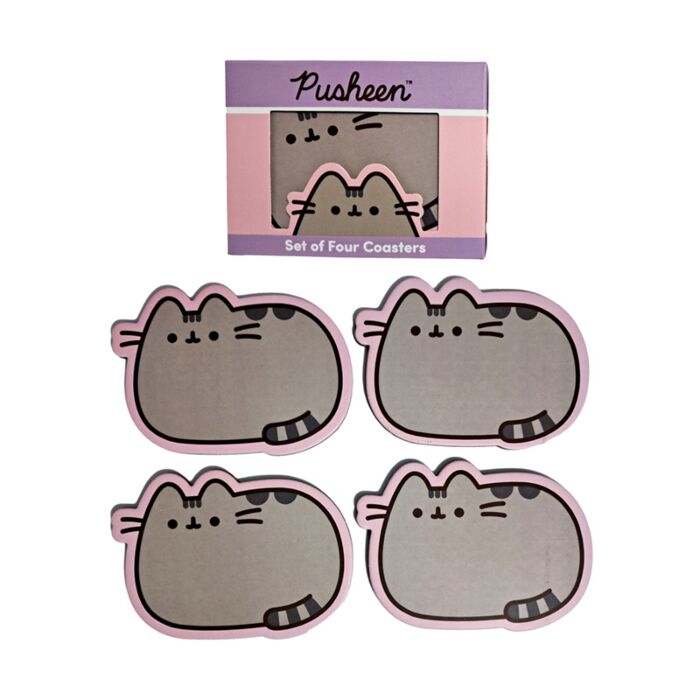 Lot de 4 Dessous de Verre - Pusheen le Chat 