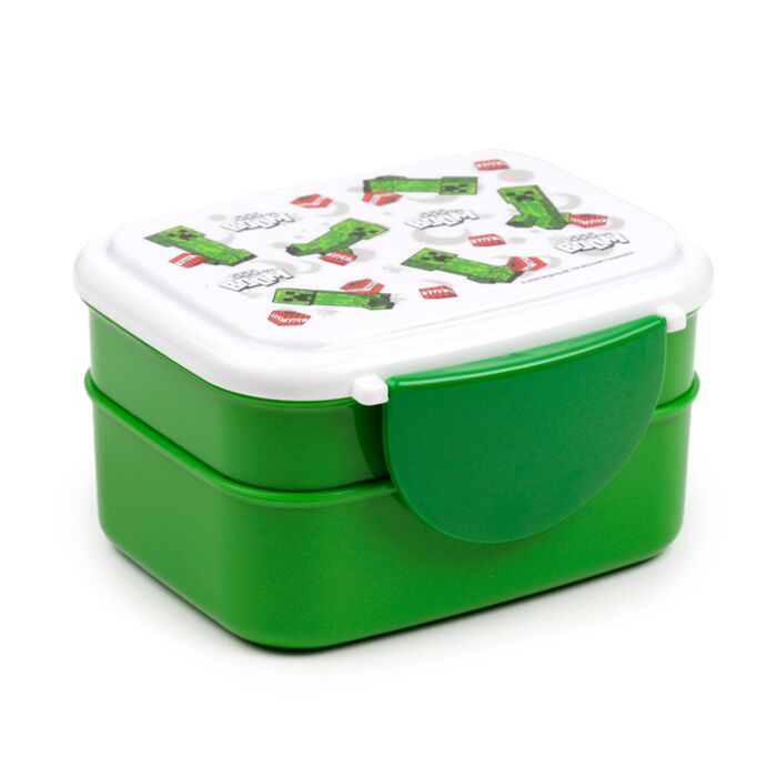Boite Repas Bento Compartimentée avec couverts - Minecraft Creeper & TNT 