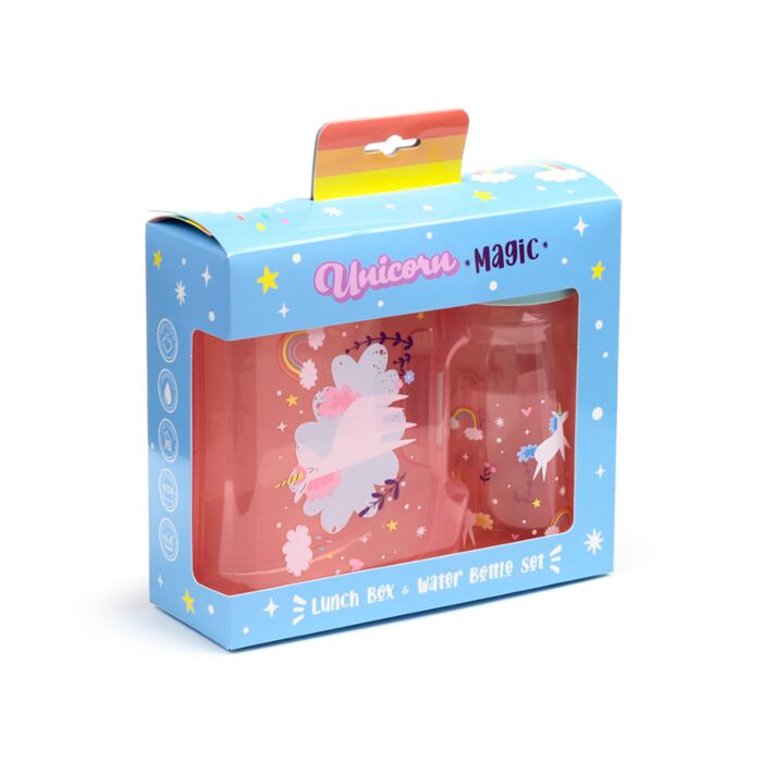 Ensemble Boîte Repas & Gourde - Unicorn Magic Licorne