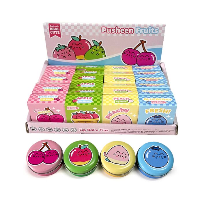 Baume à Lèvres dans Boite en Etain - Pusheen le Chat Fruits
