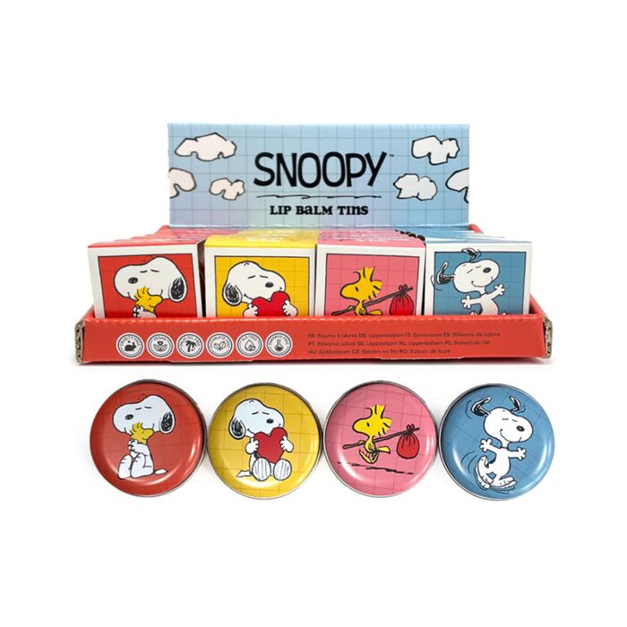 Baume à Lèvres dans Boîte en Etain - Peanuts Snoopy & Woodstock 