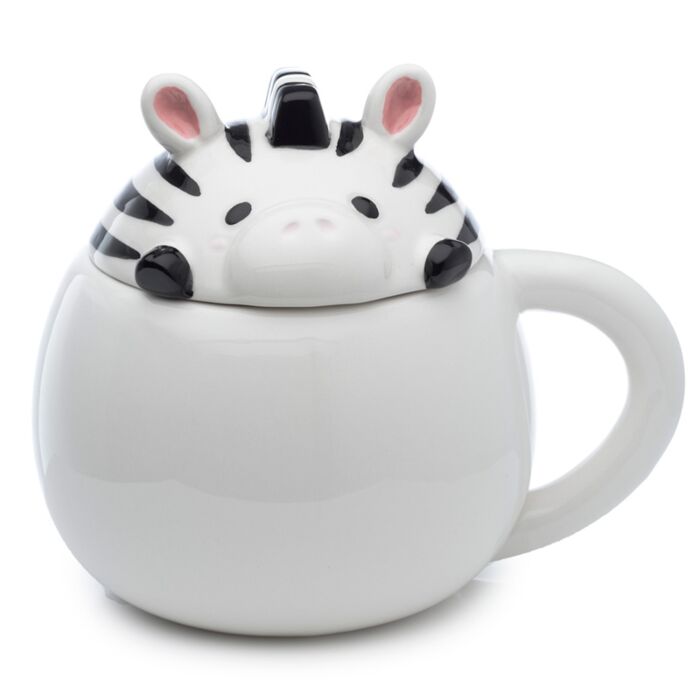 Mug avec Couvercle Adoramals - Zèbre