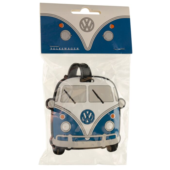 Etiquette à Bagage Volkswagen - Van Bus Combi VW T1 Bleu