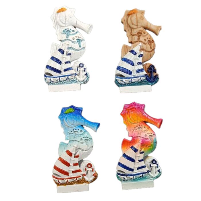Aimant Souvenir 3D - Bord de Mer Hippocampe et Voilier