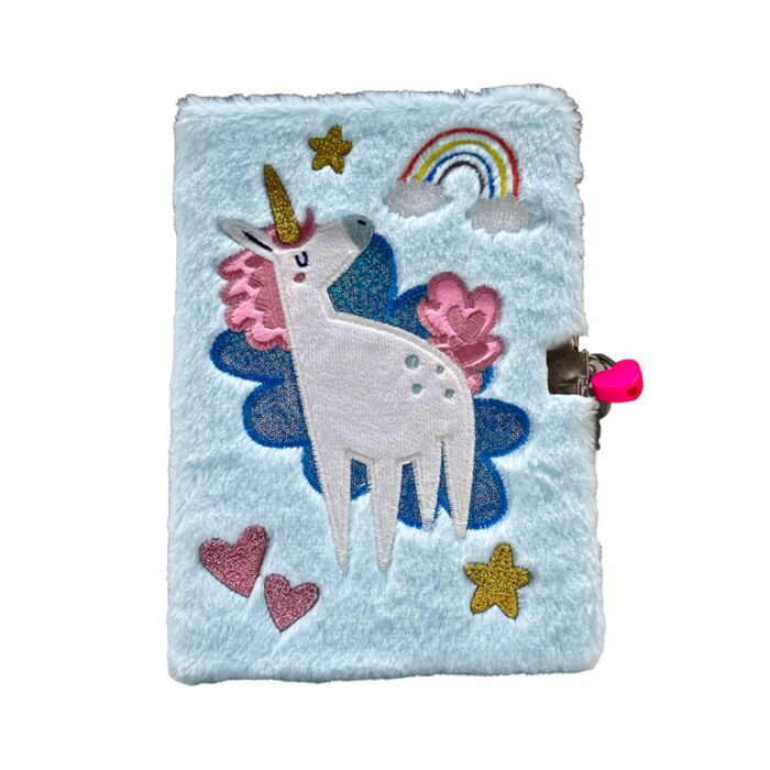 Bloc-notes Peluché avec Cadenas & Clé - Unicorn Magic Licorne