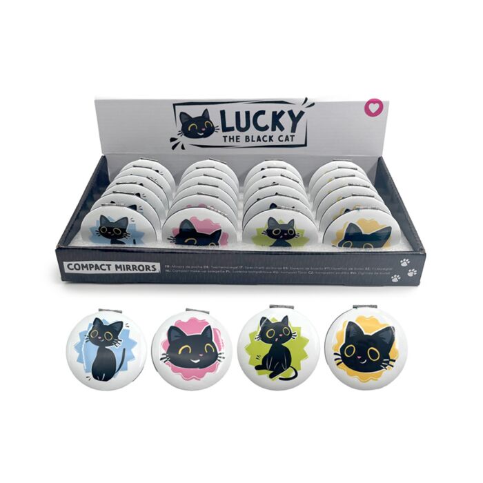Miroir de Poche - Lucky le Chat Noir