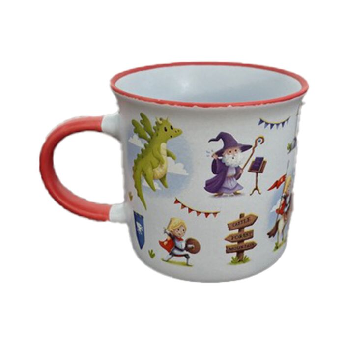 Mug en Porcelaine fine Bordure - Chevaliers & Dragons