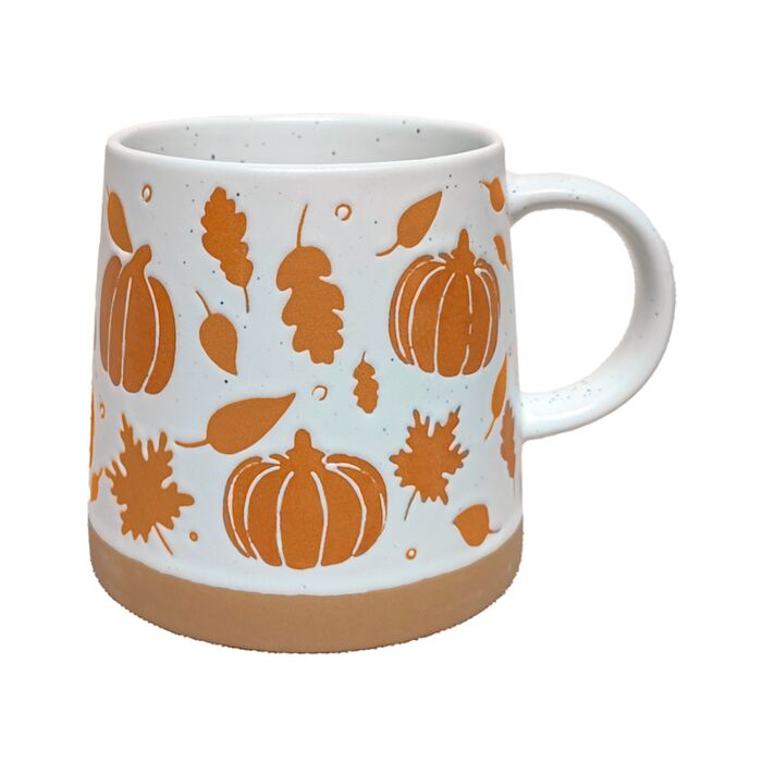 Mug en grès - Motif Citrouilles 