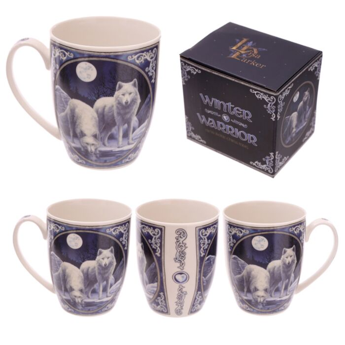 Mug porcelaine tendre - Loup Guerrier de l'hiver par Lisa Parker