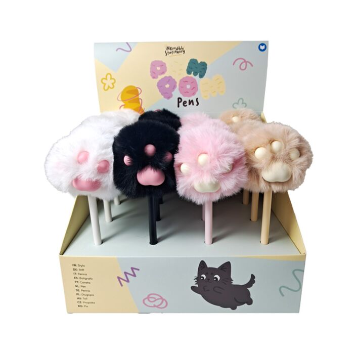Stylo pointe fine Patte de chat Fourrure - Beans & Co Chats 