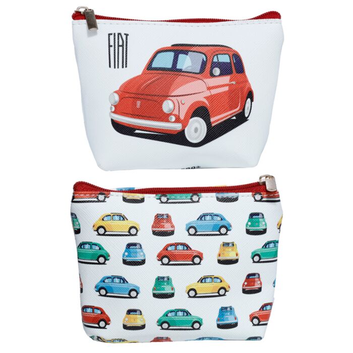 Porte-monnaie PVC Fiat 500 - Voiture Rétro