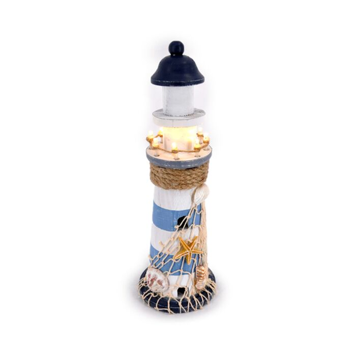 Phare à LED avec Coquillages - Souvenir Seaside Bord de Mer 