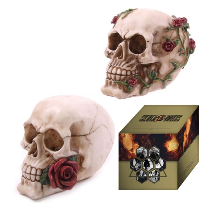 Crâne avec roses