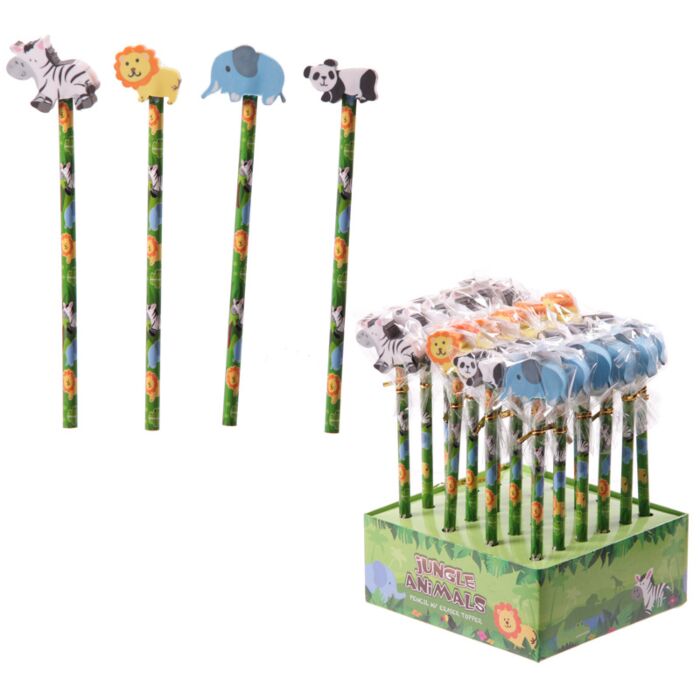 Crayons Animal Jungle & Zoo - Éléphant, panda, lion, zèbre